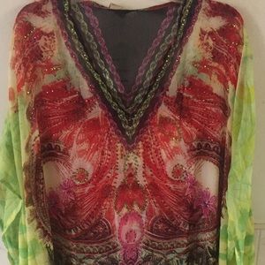 2 pk Caftan kaftan cover up dress chiffon top